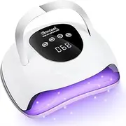 Bouzaak UV Nail Lamp, Professional 220W UV LED Nail Dryer for Nails Gel Polish with 57 Lamp Beads 4 Timer Setting & LCD Touch Display Screen, Auto Sensor