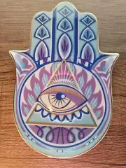 Eye Decor Evil Eye Jewelry Dish Hamsa Hand Plate Jewelry Amulet