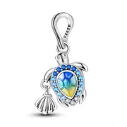 925 Sterling Silver Summer Turtle Shell Charm Pendant Fits Bracelets & Necklaces Diy Gift