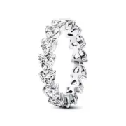 Pandora 193103C01-54 Row of Hearts Eternity Ring - Size 54