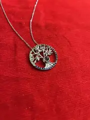 Large Tree of Life Necklace, Tree Necklace, Love Unique, Silver Tone Stainless