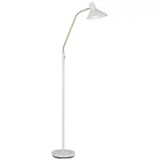 Farrah White Mid-Century Modern Adjustable Floor Lamp