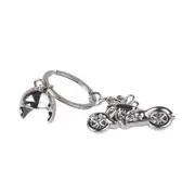 6Pcs Classic 3D Simulation Model Of Motorcycle Helmet Charms Creation Alloy Key Chain Key Holder Car Key