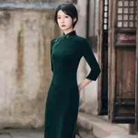 在飛比找ETMall東森購物網優惠-貝之新式中國風走秀演出服旗袍