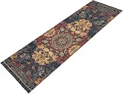 ZRYSMY Persian Pattern Red Washable Runner Rug 2’ x 6’ Non-Slip Floor Carpet Runner Rug for Hallways Kitchen Laundry Room Bedroom Floor Carpet Runner- Soft Thin Mat for Family Pet