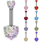 Belly Button Rings Shining Crystal Body Piercing Navel Ring Bar Barbell Jewelry