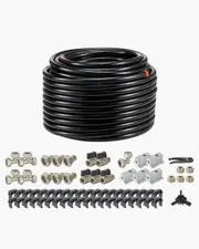 Air Compressor Line Kit 3/4'' x 200FT PU Air Compressor Line System Black