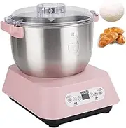 Fully Automatic Dough Kneading Machine, 5L Electric Vertical Dough Mixer, Multi-Function Chef Machine Kneading Dough Fermentation Machine, 15 Minutes Fast Kneading 5L Pink
