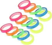 TOGEVAL 15Rolls Removable Highlighter Tape Colored Transparent Marking Sticker Tape for Reading Annotation and Note Taking Mixed Colors for Home Office