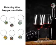 Retro Board Game Art Nostalgic Wine Charms Set of 6 Monopoly Operation Twister