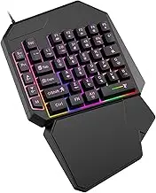 Ergonomic Half Game Keyboard | Single Handed Keyboard | Half Keyboard | Programmable Mobile Phone 1 Handed Keyboard | Professional Game Keypad Ergonomic Game Controller Plug and Play for PC Gamer