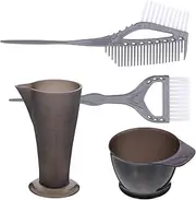 Baluue Hair Dyeing Tool Kit 4pcs Set Hair Dye Brush Mixing Bowl Diy Random Color