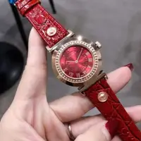 在飛比找旋轉拍賣優惠-範思哲Versace手表女 休閒商務水鉆藍色石英錶 細表帶方