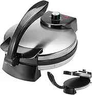 Electric Chapati Maker, 2000W Bread Maker, 10-Inch Non-Stick Chapati & Tortilla Machine with Adjustable Temperature & Double-Sided Heating Pizza Machine, for Pancakes, Pan Cakes, Non Stick Coating