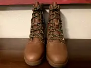 NEW SOREL Joan Uptown Lace-Up/Zip Waterproof Leather Wedge Boot US 9.5 Hazelnut