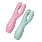 德國SATISFYER THREESOME 3 多功能震動器-粉紅/粉綠 廠商直送