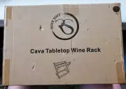 Cava Tabletop Wine Rack for 4 Bottles and 6 Stemware Rustic State