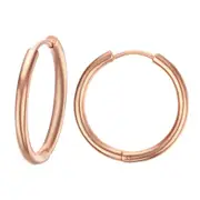 Stainless Steel Rose Gold Hoop Earring