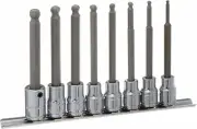 Genius Tools 8pc 3/8"Dr SAE ball end InHex Bit Socket Set Made in Taiwan
