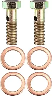 X AUTOHAUX 2 Set Banjo Bolt Brake Fitting Adapter M8x1 Metric Thread Banjo Bolt