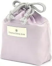 COLORFUL CANDY STYLE N3587300 Drawstring Bag, Small Cup Bag, Dull Lavender, Girls, Drawstring Bag, for Children, Elementary School Students, School Entrance