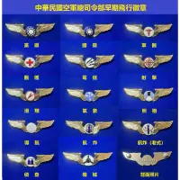在飛比找蝦皮購物優惠-可欣台灣精品：特制中華民國空軍總司令部空軍初級飛行徽章全套1