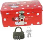 Money Piggy Bank 1 Set Box Storage Case Small Box Small Change with Lock Gift Bo