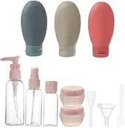 1 Set Portable Travel Makeup Bottles Refillable Lotion Shampoo Spray Containers with Secure Seal for Easy Storage and Leak Prevention Handbag Luggage