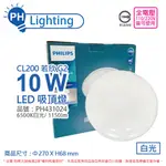 PHILIPS飛利浦 LED 若欣 MOIRE 新版 CL200 10W 6500K 白光 全電壓 吸頂燈 _ PH431024