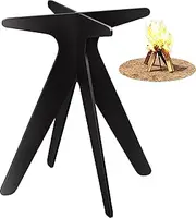 Mocomax Vertical Fire Pit Grate, Metal Portable Fire Place Log Grate, 12 Inch Firepit Top Section for Indoor, Outdoor Use, Low Smoke, High Heat
