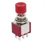 Red 6 Pin DPST 2NO 2NC Momentary Push Button Switch AC 120V 5A 250V 2A