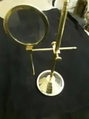 Adjustable Stand Magnifier Magnifying Glass Vintage Solid Brass Desktop Gifts