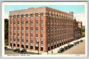 This Mercy Hospital Canton Ohio Mene Aqua Yee Fone c1940s Vintage Postcard