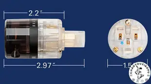 美國 WATTGATE 瓦特 330RH/350RH EVO 鍍銠電源插頭插尾 力高行貨