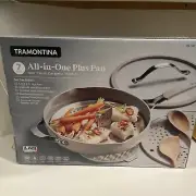 Tramontina Ceramic Nonstick All In One Plus Pan 7 Piece Set Ivory color