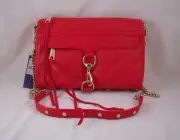Rebecca Minkoff Mac Clutch in FIRE ENGINE with Light Gold Hardware NWT