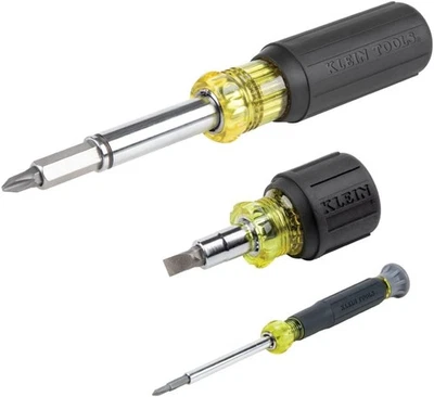 Klein Tools 80045 Screwdriver and Nut Driver Tool Kit, 11 in 1 Multi-Bit