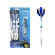 12pc Formula Sports Tony David 26g Darts Flight Shaft w/ Case Nickel Silver