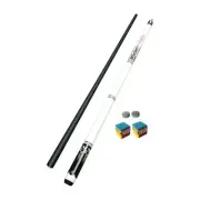 1/2 Split Carbon Fiber Pool Cue Billiard Stick with 2 Chalks Low Deflection Cue