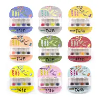 在飛比找momo購物網優惠-【TSUKINEKO 日本月貓】豆子布用4色印台