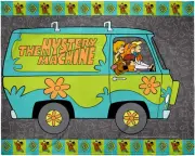 Scooby Doo Mystery Machine Oversized Large Plush Fleece Throw Blanket 60 x 80