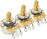 CTS 450G A250K+A500Kx2 ST-HSS Guitar Pots Brass Short Split Shaft 1/4 Inch and Standard Split Shaft 3/8 Inch 10% Audio Taper Potentiometers