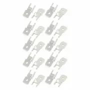 A● 20Pcs6.3mm Width Male Insulated Crimp SpadePCB Male Terminal Fasten Connector