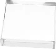 Elegant Crystal Square Paperweight Glass Statue for Desk Decorative Photo Studio