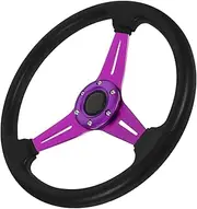 Abaodam Replacement Steering Wheel for Game Kart Racing and Beach Buggy Ergonomic Golf Cart Wheel Quick Installation for Atvs and Unique Style and Wide Compatibility Pu Design