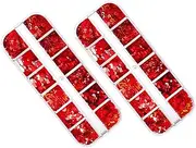Ipetboom 2 Boxes Love Nail Art Jewelry Nail Decals Nail Kits Nail Decor Nail Stickers for Nail Art Nails Charms Decorations Flakes Face Glitter Nail Art Stickers Nail Art Sequin Red The Pet