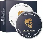 2 Beard Balms for Men | Natural Beard Conditioner for Softening Moisturizing Conditioning Facial Hair - Beard Care Grooming Tool, Stocking Stuffers for Men Him Husband, Matx-au