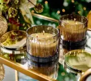 Elton John by Slatkin + Co. Set of 2 14oz Woodsmoke Vanilla Scented Candles NEW