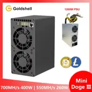 Goldshell Mini Doge Ⅲ Miner Doge Coin LTC Dual Mode 700M or 550M with 1200W PSU
