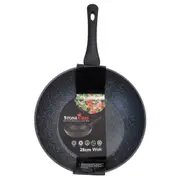 Sir John's Gifts Stone Chef Forged Wok Non Stick Cookware Kitchen Black - 28cm